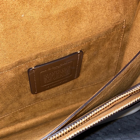 Coach Striped Crossbody Bag with Gold Chain - Picture 6 of 16